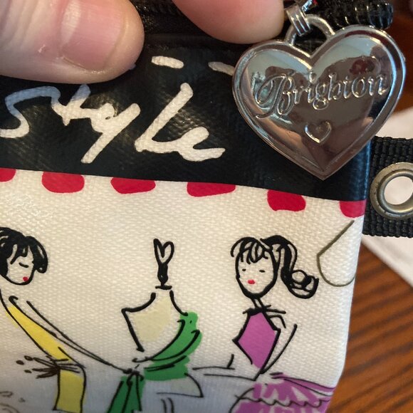 BRIGHTON  2 Piece -LG & SM Makeup Pouch Set. Coated canvas bags. VEUC. - Picture 6 of 9